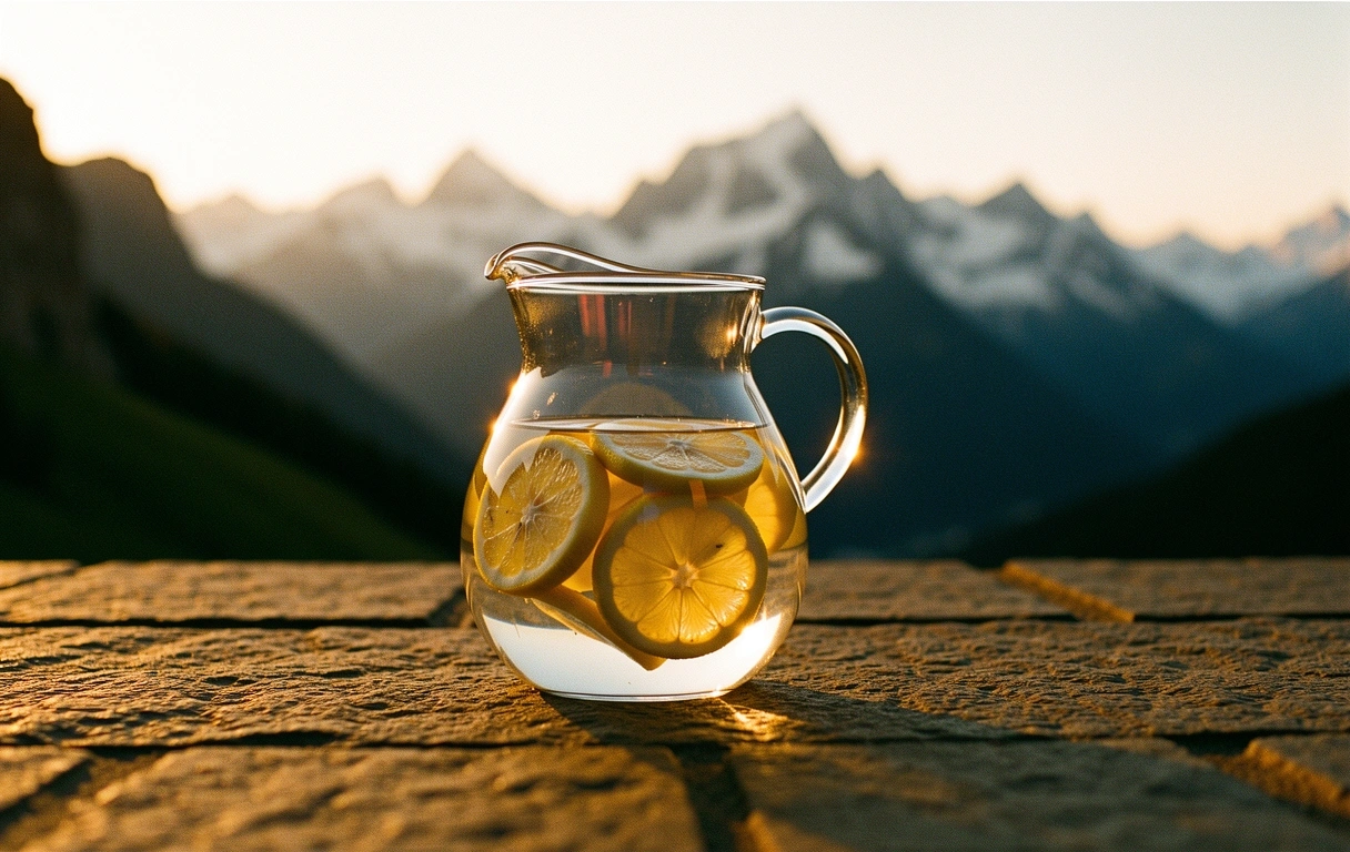 Schweizer Alpengipfel bei Sonnenaufgang