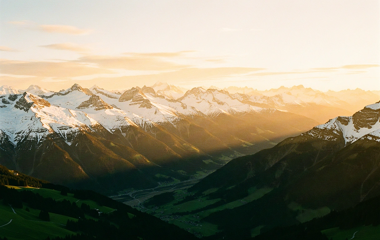 Alpine Morgenröte in den Schweizer Alpen